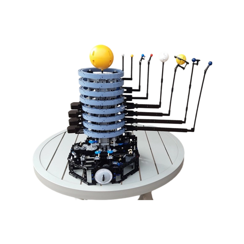 Solar System Orrery - ชุดสร้างสรรค์ MOC สำหรับสร้างระบบสุริยะจักรวาลแบบออร์เรอรี่ โมเดลวงโคจรดาวเคราะห์เชิงกล สำหรับสะสมและจัดแสดงทางวิทยาศาสตร์