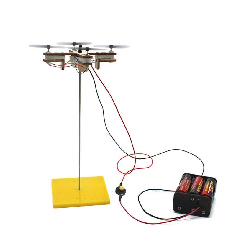 Science And Invention - ตลก DIY Drone รุ่นเด็กของเล่นวิทยาศาสตร์เทคโนโลยีฟิสิกส์สอน Aids เฮลิคอปเตอร์เกมการเรียนรู้ของเล่นเพื่อการศึกษาเด็ก