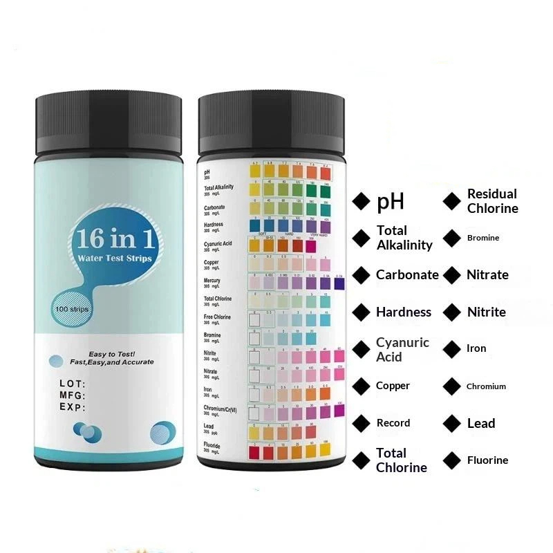 Water Testing Kit - 50/100 ชิ้น ชุดทดสอบตู้ปลา 16 in 1