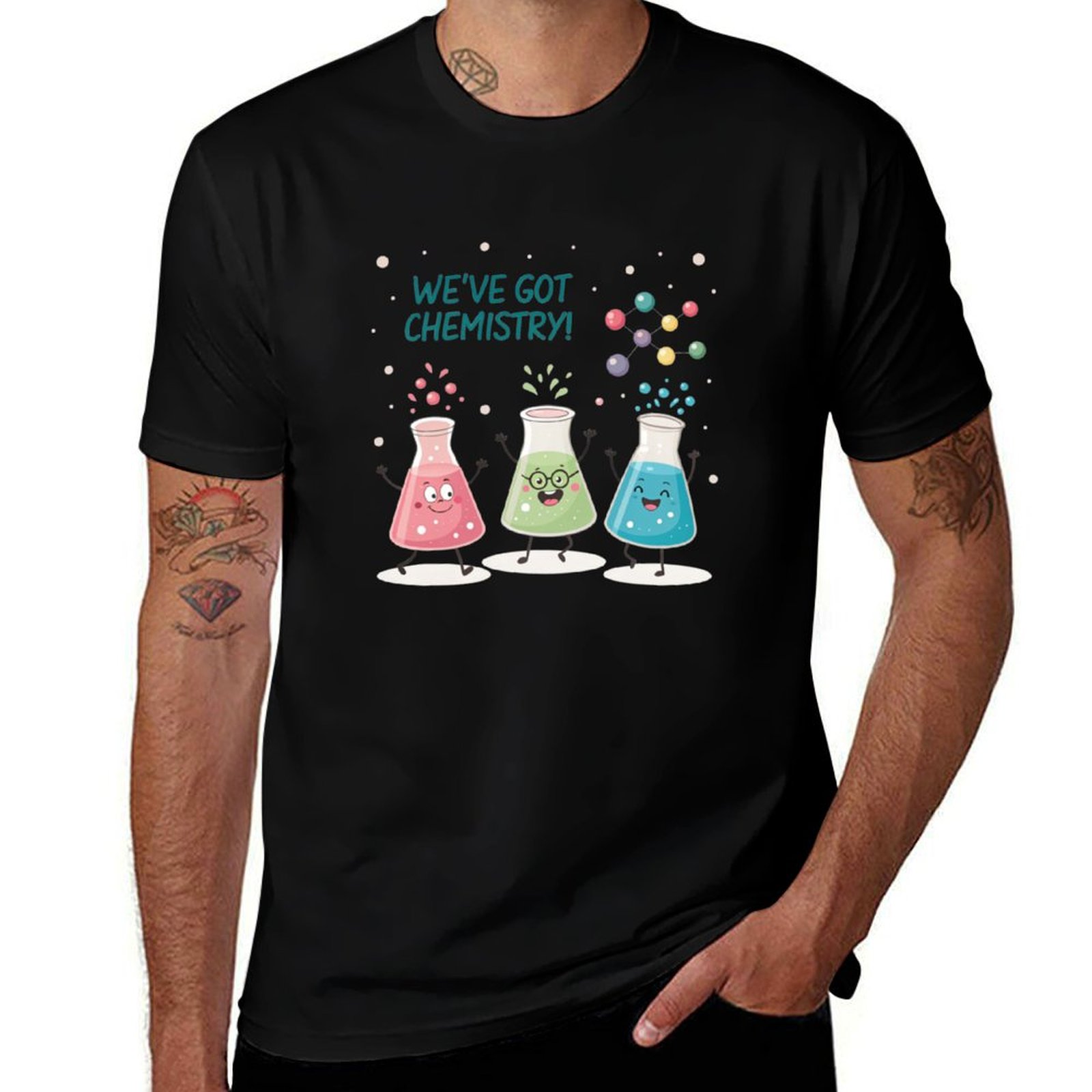 Science Buddy - เสื้อยืด Science Beaker Buddies เสื้อยืดเดินป่าน้ำหนักเบา