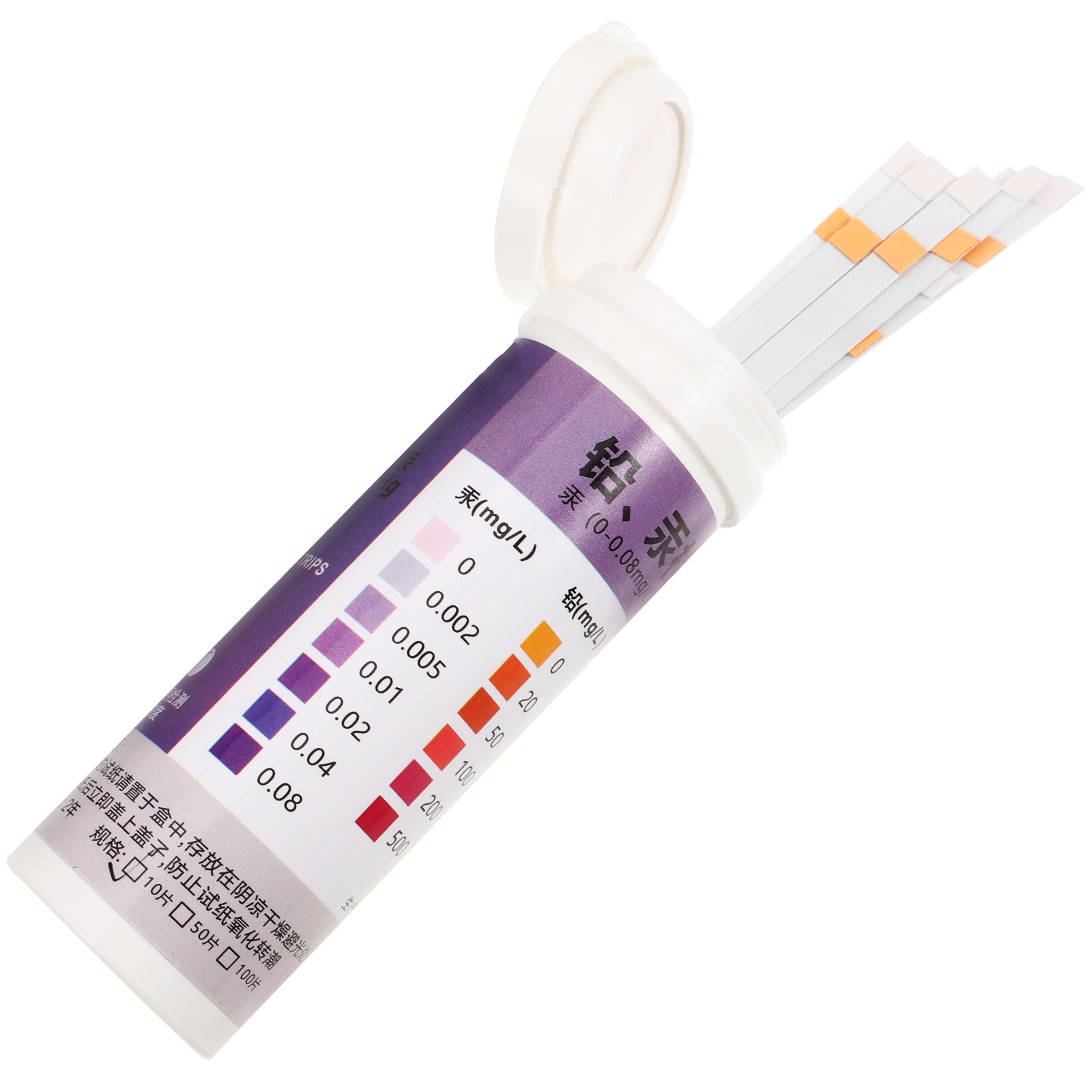 Water Testing Kit - ชุดทดสอบสารตะกั่ว 10 ชิ้น สำหรับตรวจสอบโลหะหนักในน้ำดื่มในครัวเรือน แถบทดสอบความปลอดภัย ตรวจจับได้อย่างแม่นยำและรวดเร็ว