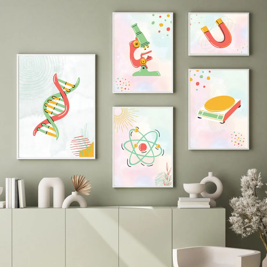 ภาพพิมพ์บนผ้าใบแบบไม่มีกรอบ 1  - Science Nursery บทวิจารณ์และราคา