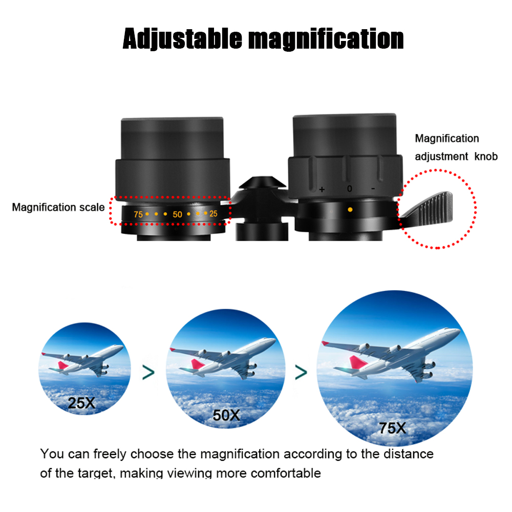 BORWOLF 25-75X70 ED กําลังขยาย - National Geographic Telescope 70Mm บทวิจารณ์และราคา