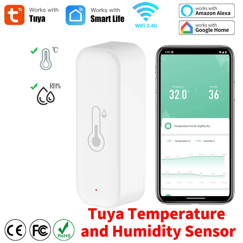 Tuya WiFi อุณหภูมิและความชื้นส - Weather Station Indoor บทวิจารณ์และราคา