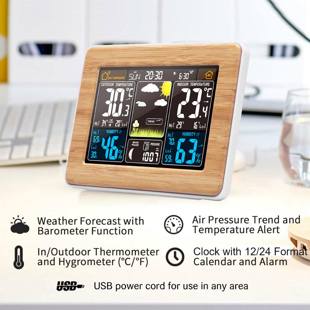 FanJuนาฬิกาปลุกอุณหภูมิความชื้ - Weather Station Indoor บทวิจารณ์และราคา