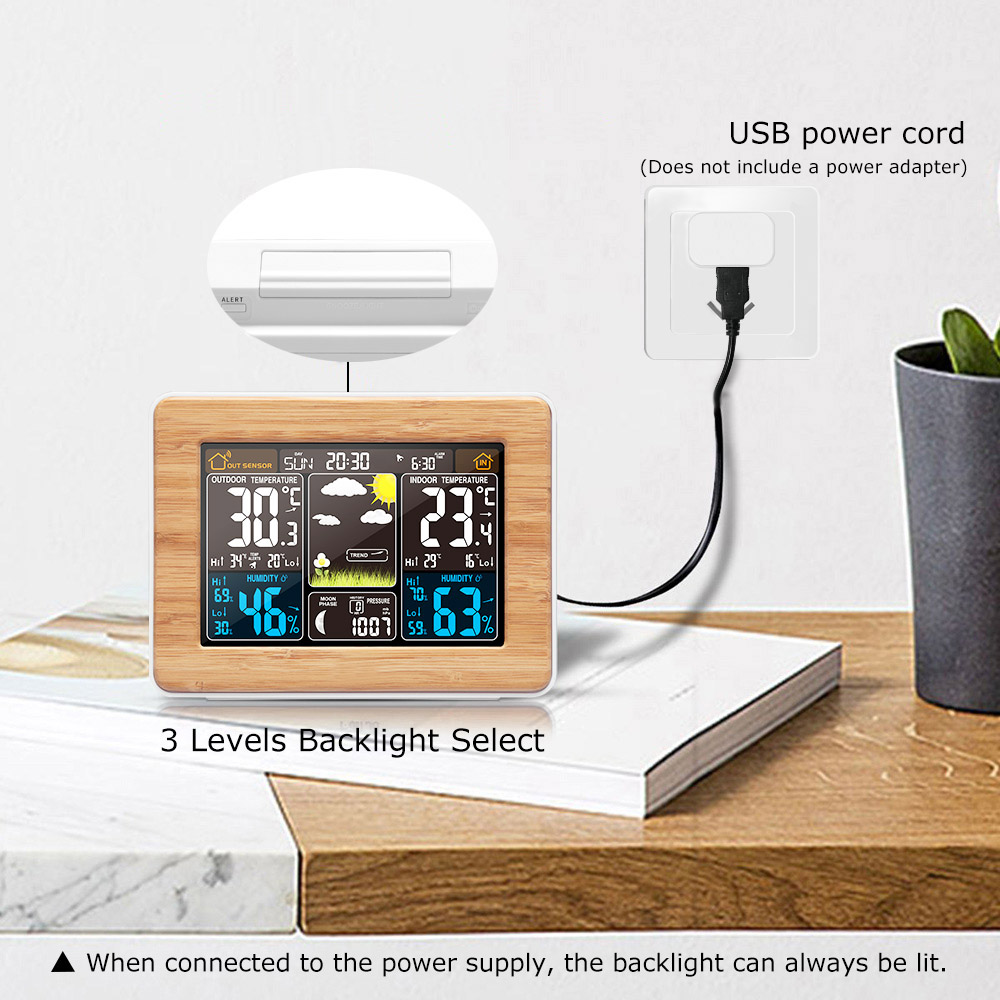 FanJuนาฬิกาปลุกอุณหภูมิความชื้ - Weather Station Indoor บทวิจารณ์และราคา