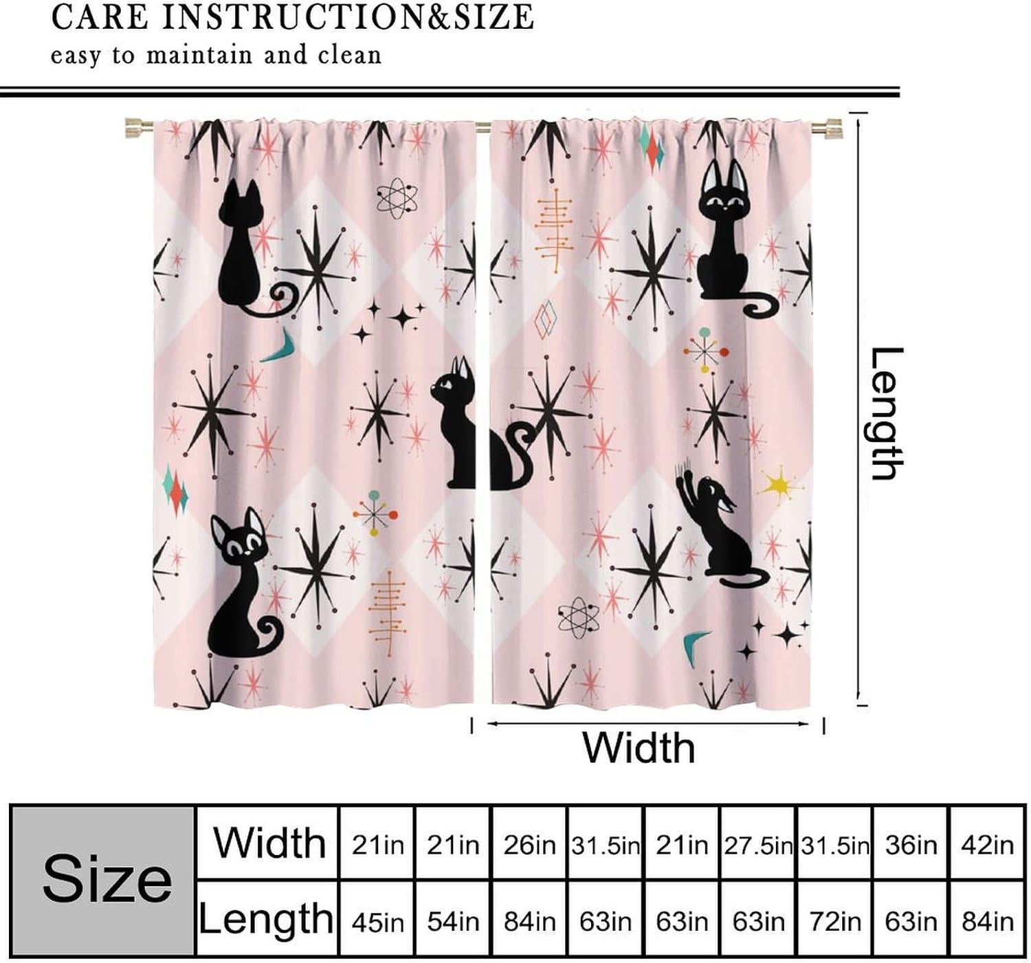 ผ้าม่านลายแมวน่ารัก ลายเรขาคณิ - Science Nursery บทวิจารณ์และราคา